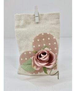 αντικέ πουγκί φλοράλ με μανταλάκι