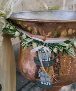 Στολισμός κολυμπήθρας ελιά με καράβι