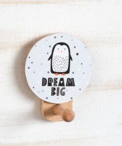 Ξύλινη κρεμάστρα τοίχου πιγκουίνος