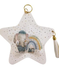 ΔΕΡΜΑΤΙΝΟ ΑΣΤΕΡΙ ΕΛΕΦΑΝΤΑΚΙ ΜΕ ΟΥΡΑΝΙΟ ΤΟΞΟ