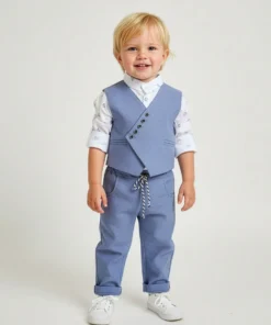 Βαμβακερό Σύνολο Βάπτισης για αγοράκι 4τεμ– BAAZ