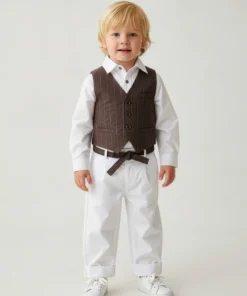 Βαμβακερό Σύνολο Βάπτισης για αγοράκι 5τεμ.- COLBY